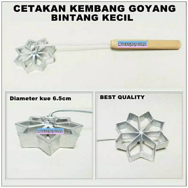 Cetakan Kembang Goyang Bintang Kecil