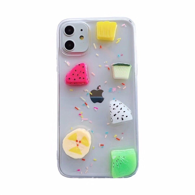 3D Fruit Case iPhone Oppo Vivo Xiaomi Samsung Realme A11 M11 A31 A21s Redmi 9 Reno 4 Realme C11 C15