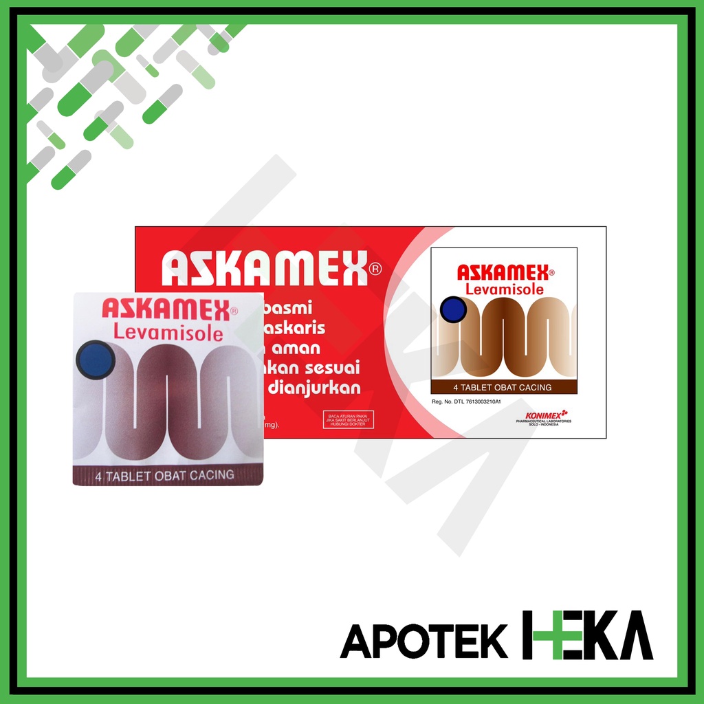 Askamex Tablet Obat Cacing Box isi 50x4 Tablet (SEMARANG)