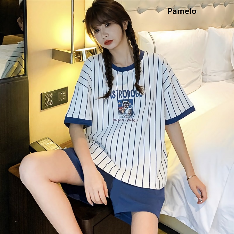 Pamelo Setelan HP Kaos Katun Premium Piyama import/baju tidur piyama/Kode HP30