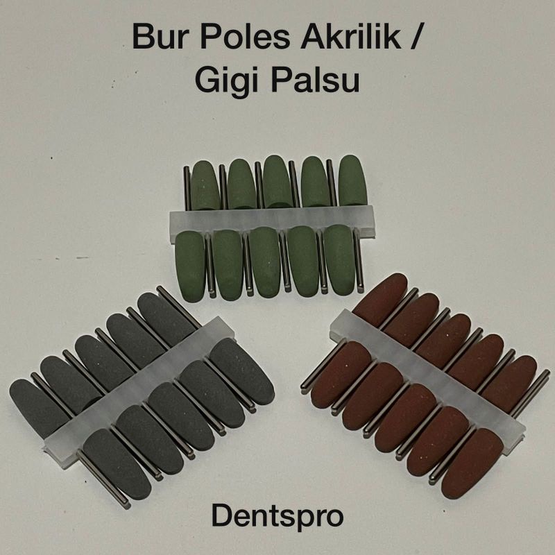 Bur Poles Rubber / Polishing Bur Gigi Palsu Akrilik