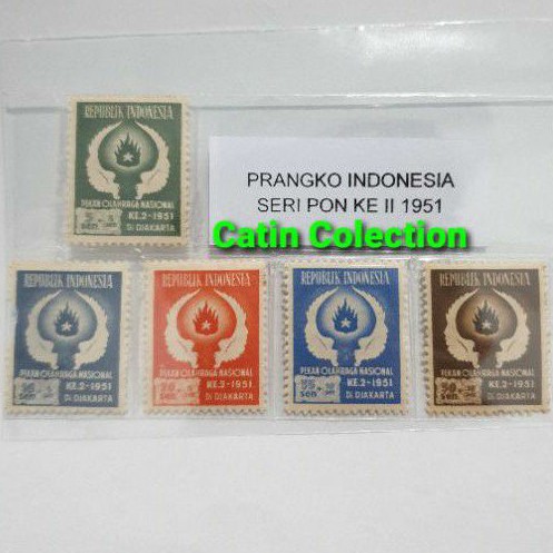 

Perangko Indonesia Seri PON ke 2 tahun 1951 Kondisi Baru Mint isi 5pcs