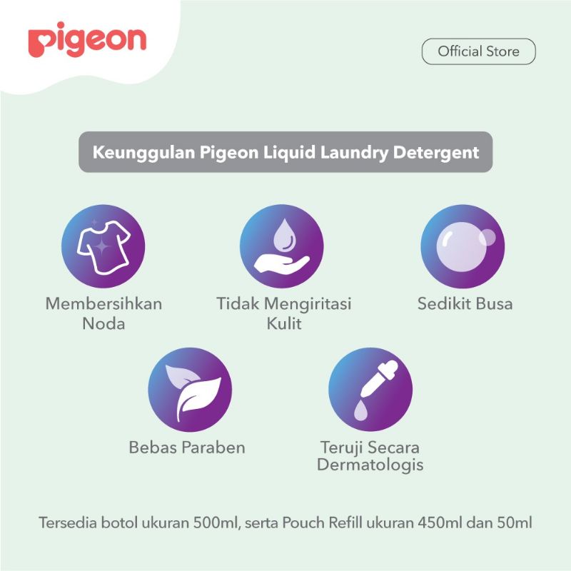 Pigeon Liquid Laundry Detergent 500ml Bottle