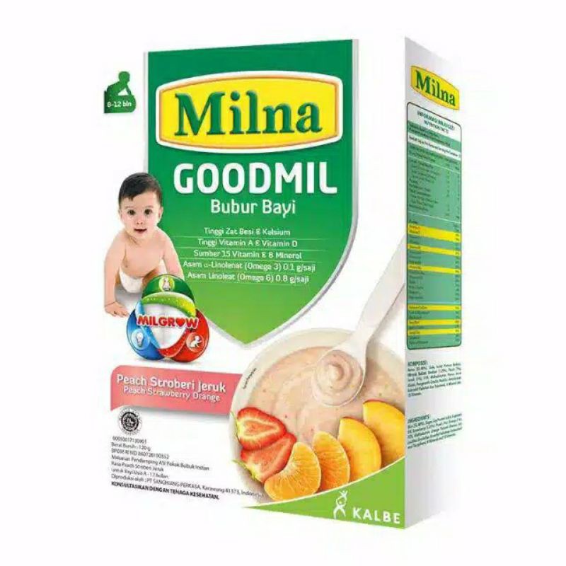 MILNA - GOODMIL BUBUR BAYI 6+ DAN 8+ / BUBUR TANPA SUSU SAPI ANTI ALERGI