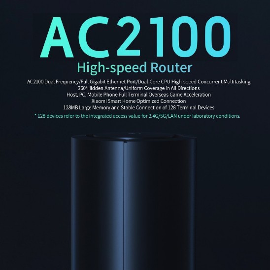 Router WiFi Repeater 1733Mbps 802.11AC 4 Antena - AC2100