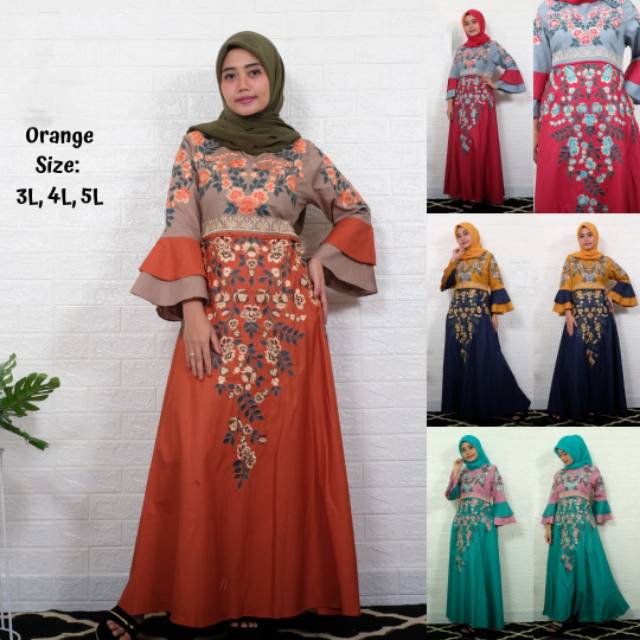 Gaun Pesta Katun Big Size 1969