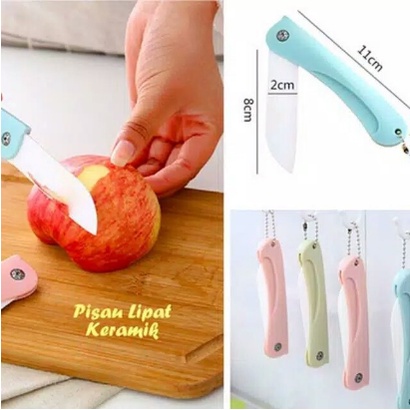 Pisau Lipat Buah Sayur Alat Pemotong Buah Serbaguna Warna Pastel