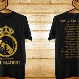 Kaos Real Madrid Anthem Gold Warna Hitam (RMCF Madridista) Big Size XXXL wfcloth OTONT