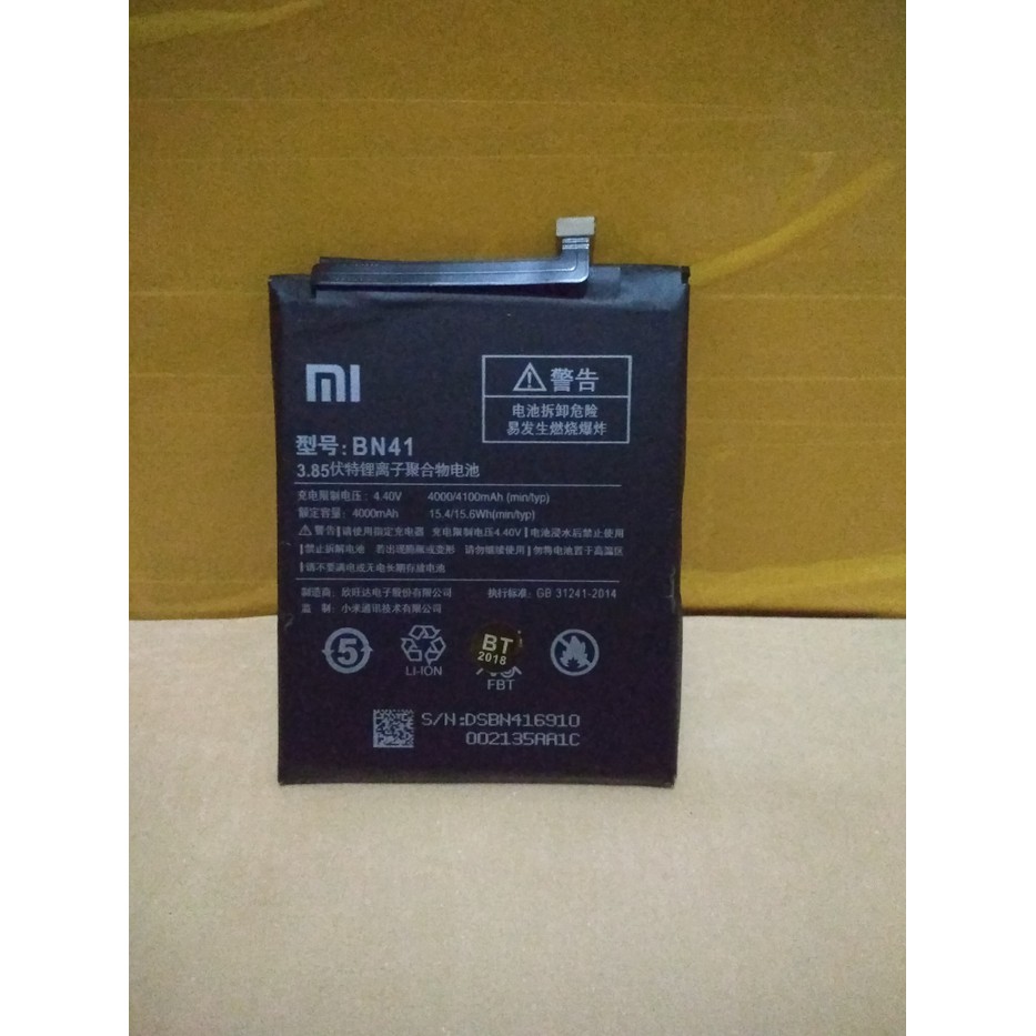 BATERAI XIAOMI REDMI NOTE 4 BN41 ORIGINAL 100% ORI BATRE BATTERY BN 41