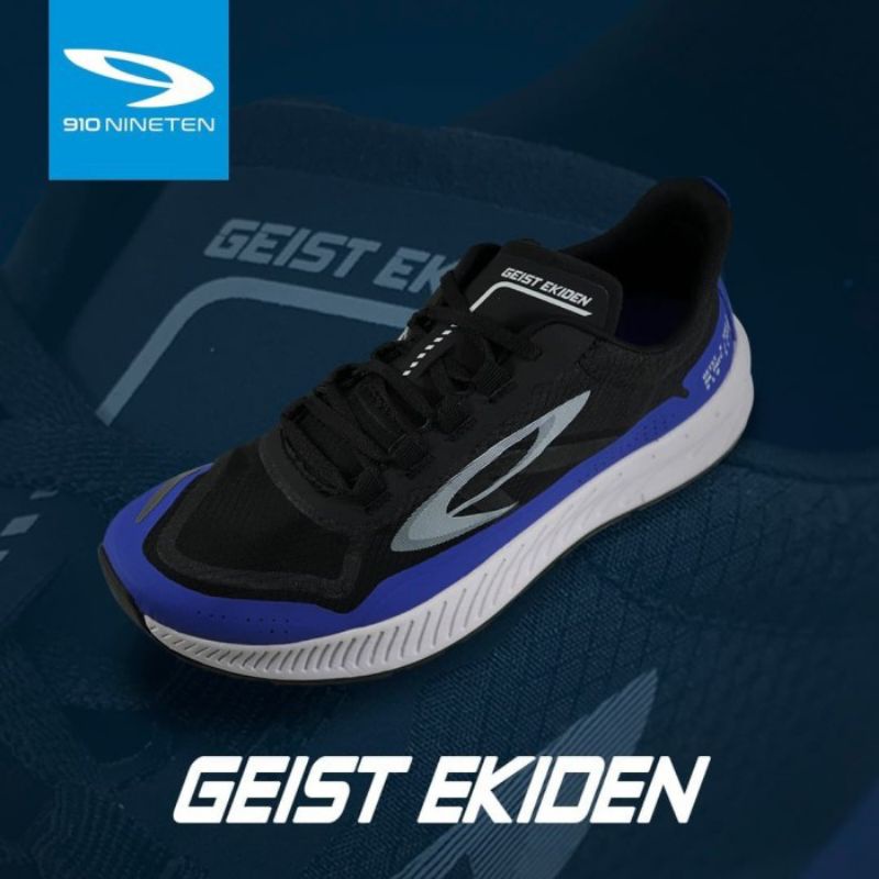 Sepatu Running 910 Nineten Geist Ekiden Original - Biru Royal/Hitam/Putih