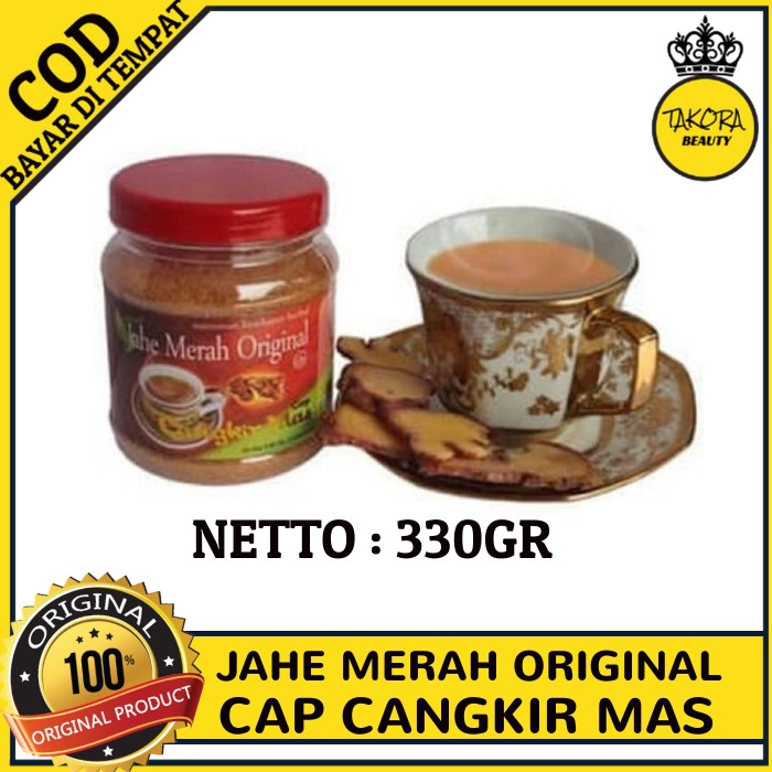 

BUBUK JAHE MERAH ORIGINAL CAP CANGKIR MAS 330 GR DD 78B MINUMAN JAHE SERBUK HERBAL KESEHATAN BPOM