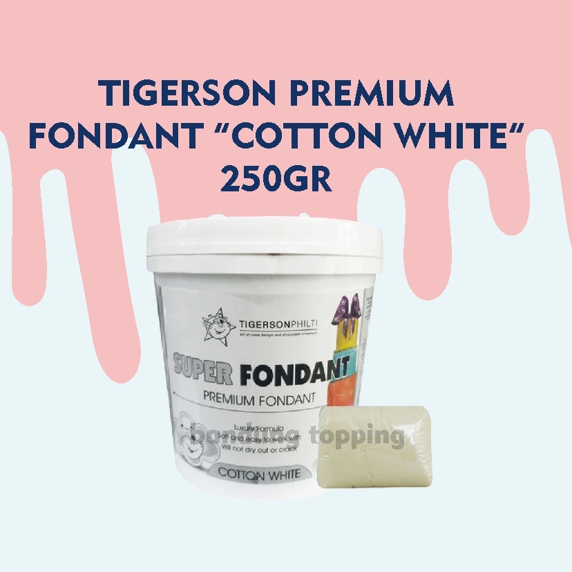 Tigerson Premium Fondant &quot;Cotton White&quot; 250gr