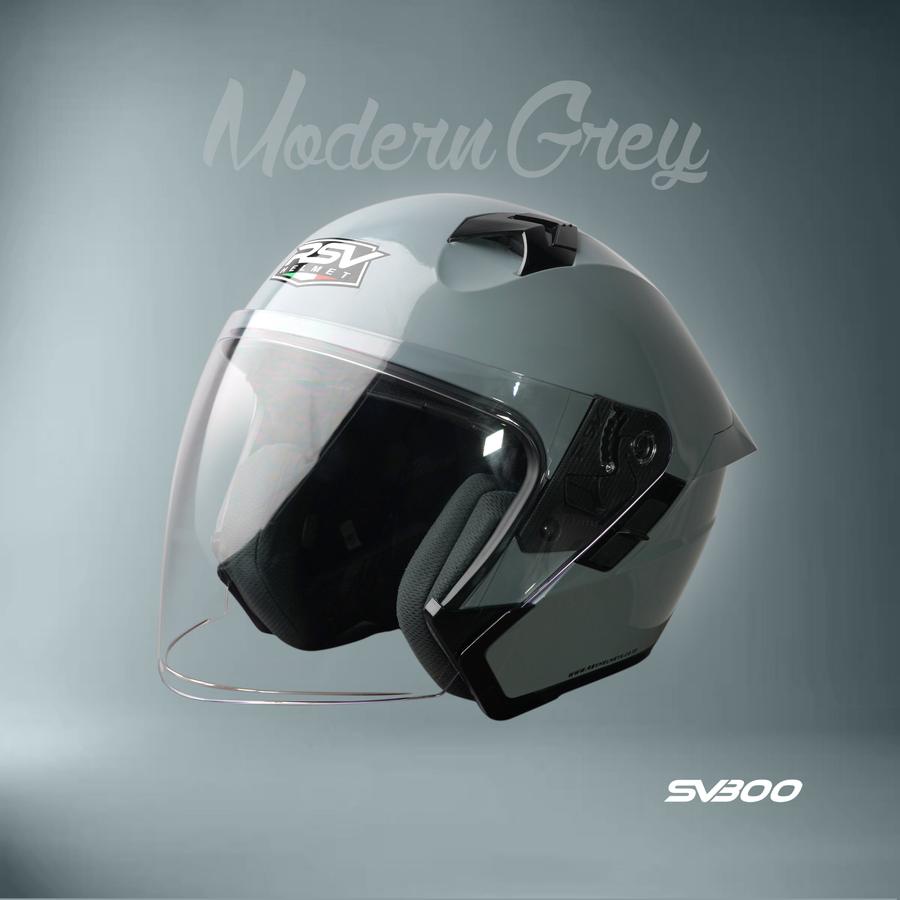 Jual Helm Half Face RSV SV300 MODERN GREY DOUBLE VISOR Indonesia