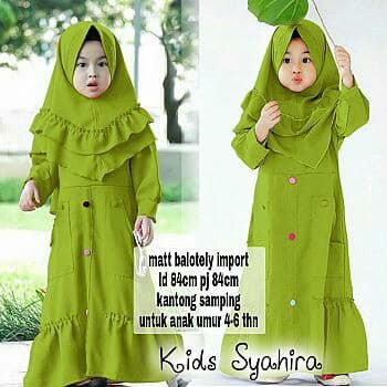 GAMIS ANAK PEREMPUAN SYAHIRA KIDS 2IN 1