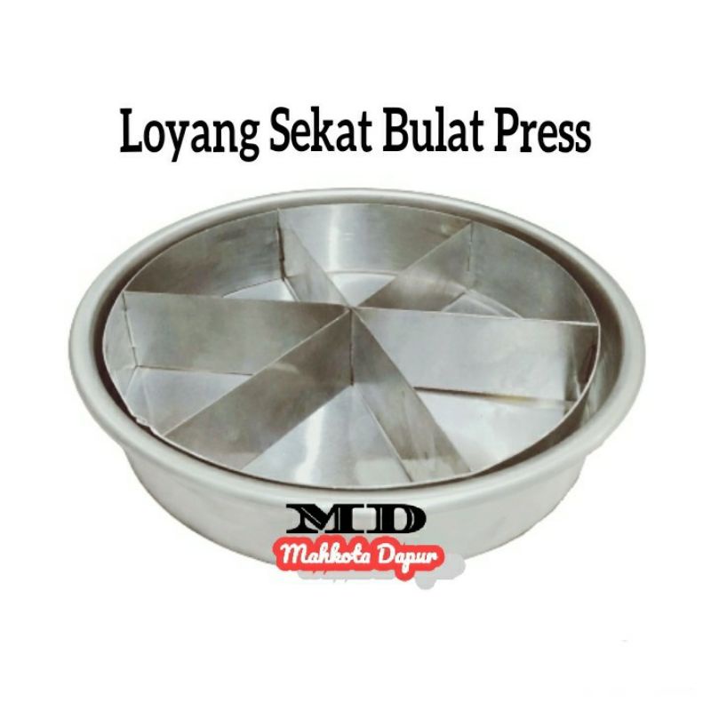Loyang Sekat Bulat Press 20 cm/Loyang Sekat Pizza/Loyang Press Sekat/Loyang Sekat