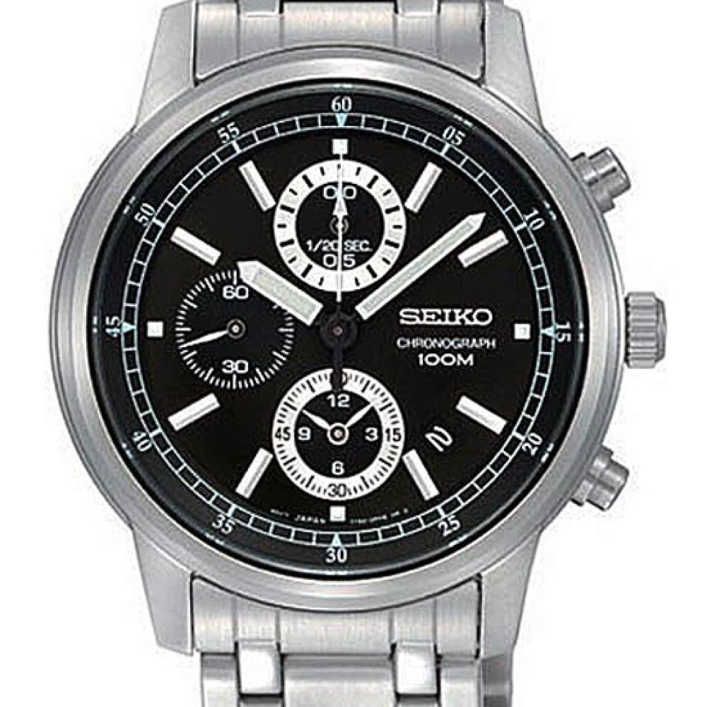 Seiko Quartz SNDC27P1 Chronograph Black Dial | Jam Tangan Pria SNDC27