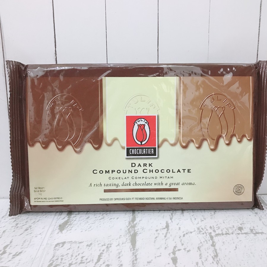 Jual Tulip Dark Chocolate Compound 1kg - Cokelat/Coklat Hitam Batang ...