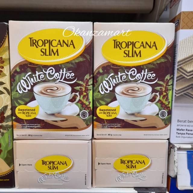 

Tropicana Slim White Coffee Sweetened Box 4x15gr