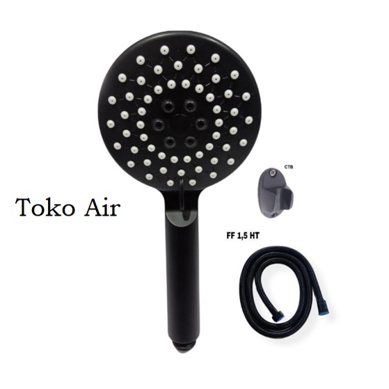 Hand Shower FIORENTINO  Hitam Black/Kepala Shower Hitam Black Fio