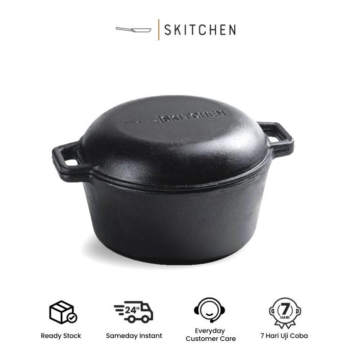 Denver Dutch Oven by SKITCHEN/Combo Dutch Oven/Cast Iron Kitchenware Termurah