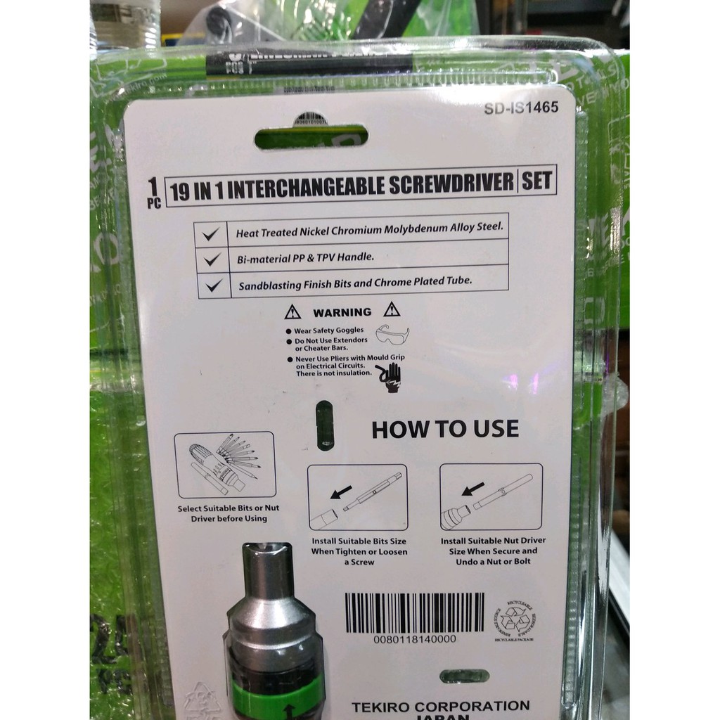 OBENG SET TEKIRO 19 IN 1 - 19 in 1 INTERCHANGEABLE