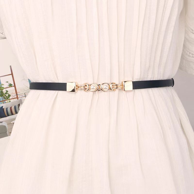 (Hello Girl) YD2 Ikat Pinggang Wanita Polos Thin Belt Korea Import