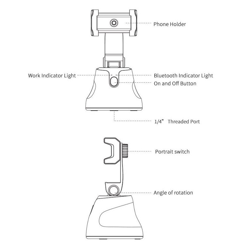 APAI GENIE 360° Object Tracking Holder Smart For Smartphone LIVE360