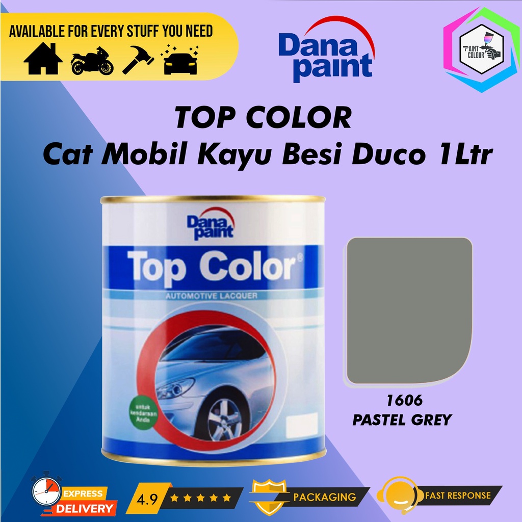 TOP COLOR 1606 Paste Grey - Cat Mobil Kayu Besi Duco