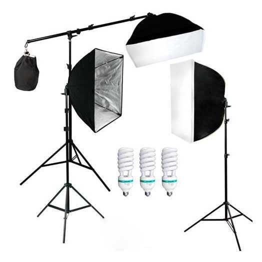 Perlengkapan Lampu Foto Studio Set Lightning Stand Softbox Boom arm