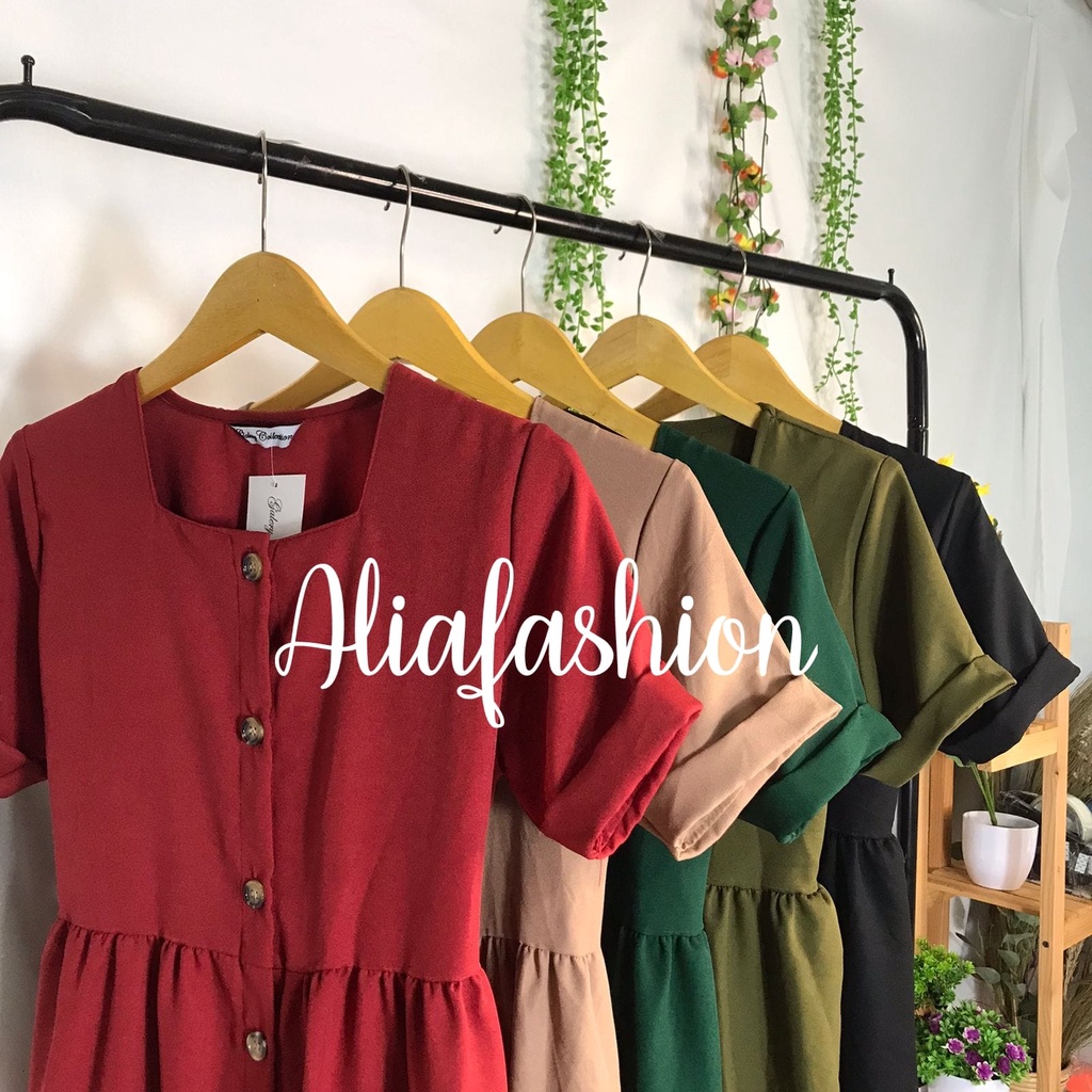 DRESS ONETHIA LONG SQUARE/DRESS WANITA/DRESS/CASUAL DRESS