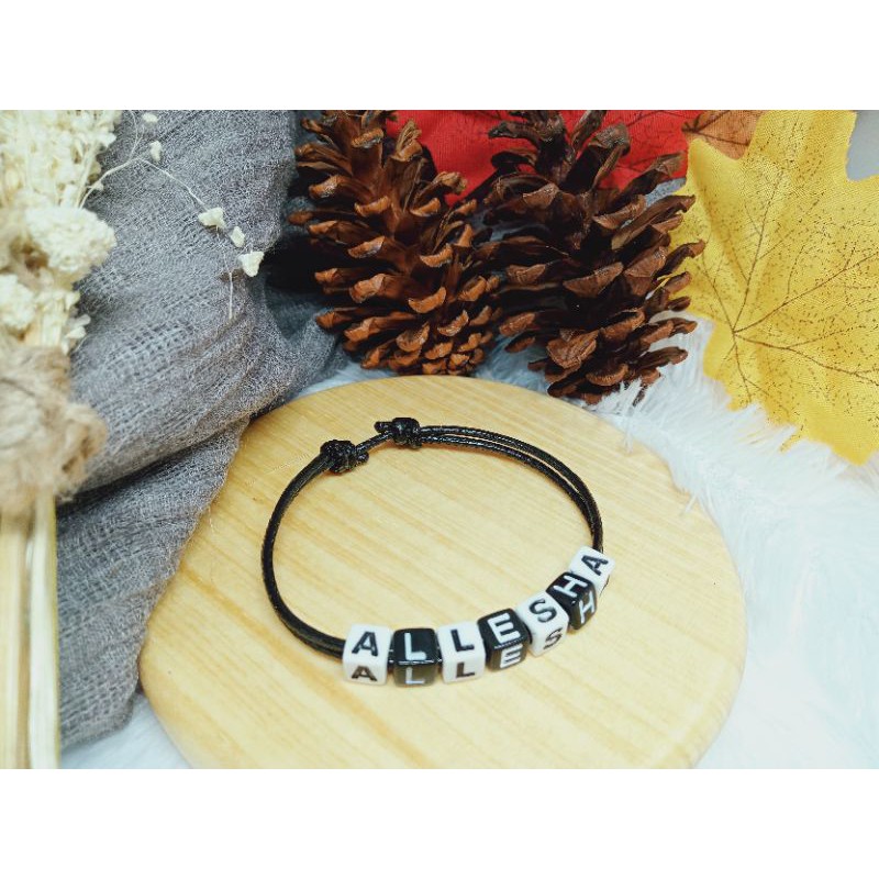 gelang NAMA KAMU DADU mix BLACK&amp;White