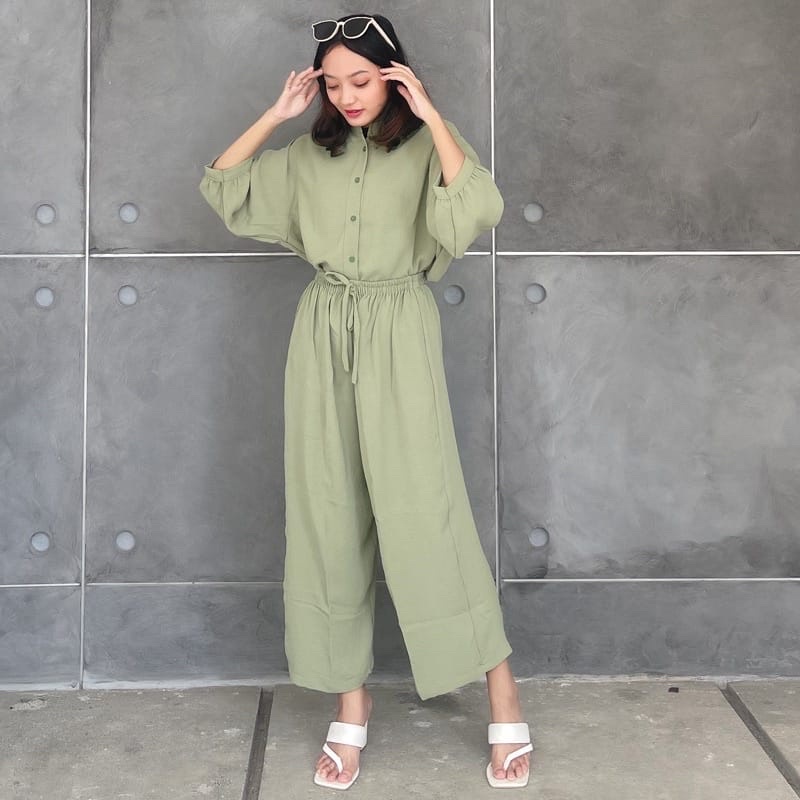 hanna set crincle jumbo kerah jepang
