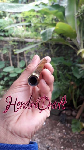 Pipa rokok kayu bertuah galih asem golden ring heksagon grade A