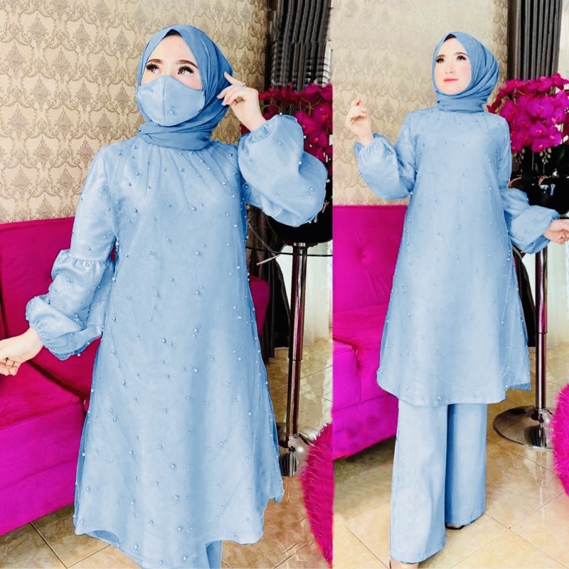 Syelfoli Setelan Wanita One Set Jumbo Remaja Dewasa Pakaian Wanita Fashion Muslim