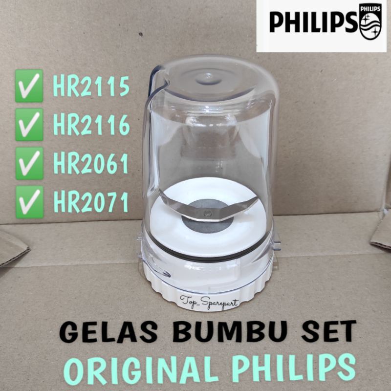 Gelas Blender PHILIPS ORIGINAL Bumbu Set Hr2115 Hr2116 Hr2061 Hr2071