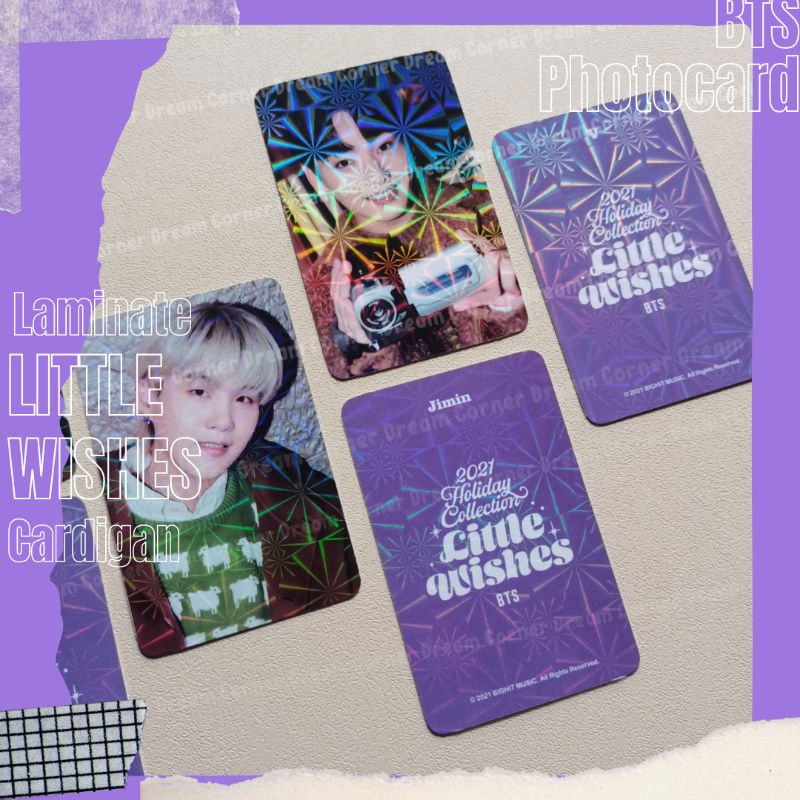 BTS Photocard Hologram Holiday Collection Little Wishes CARDIGAN