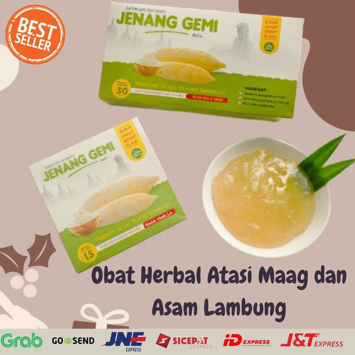 

504Omekho Original Jenang Gemi Obat Herbal Atasi Maag Dan Asam Lambung 30 Sachet - Vanilla Jy60Jhh