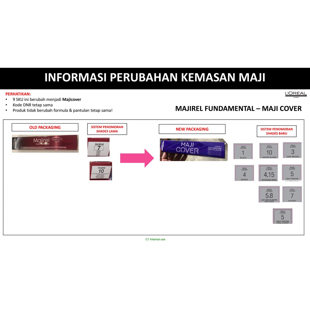 L'oreal Professionel Loreal Majirel 50 ml / Pewarna Rambut / Cat Rambut Loreal / Loreal Maji Cover