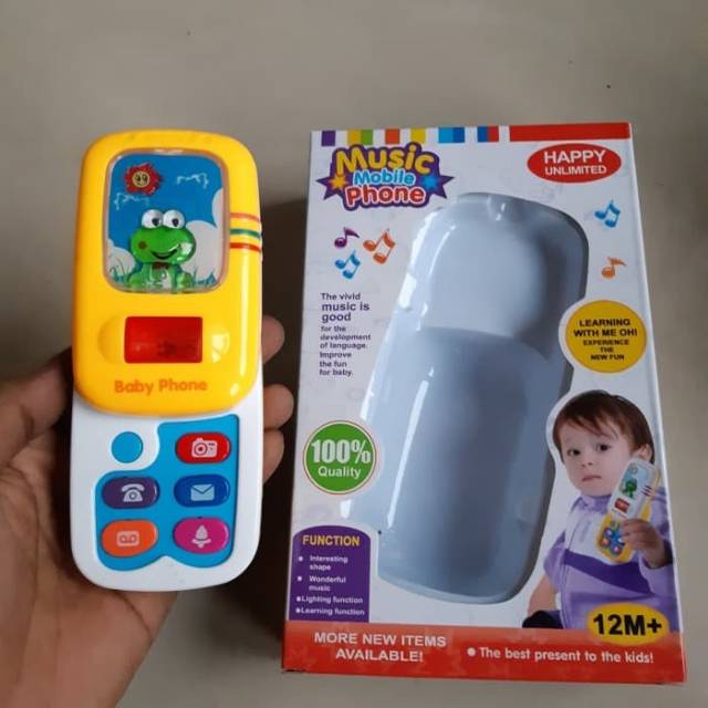 Mainan Music Cellular Phone - Handphone Anak Bayi Edukasi Musik Batre