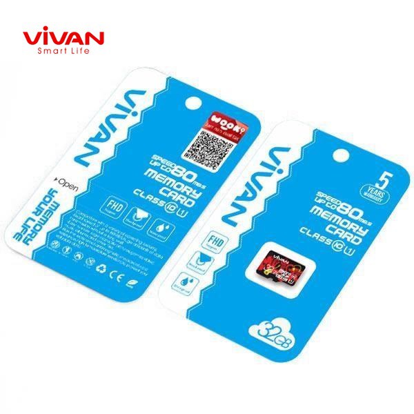 Micro SD VIVAN V32U10 32GB Memory Card Class 10 TF Card Black + Red -original Garansi Resmi 5 Tahun