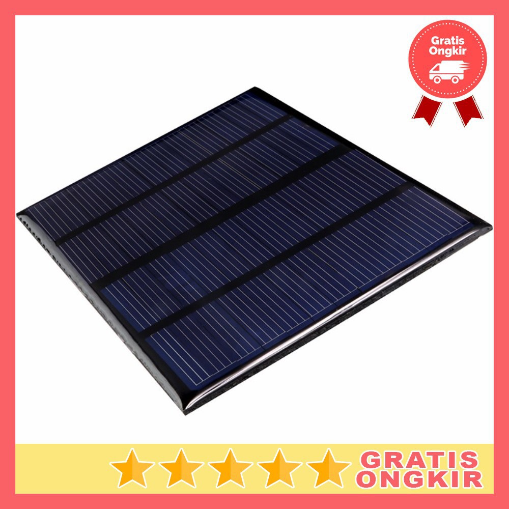 Grab Medan DIY Mini Star Solar Panel 12V 1.5W - CNC85X115-18 - Black