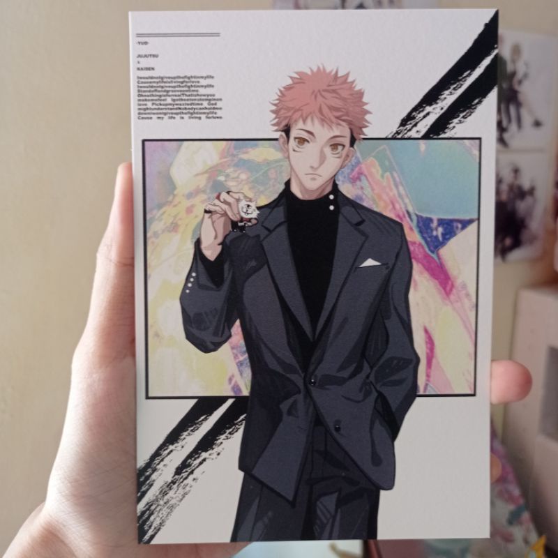 jujutsu kaisen yuta nobara yuji postcard by YUD