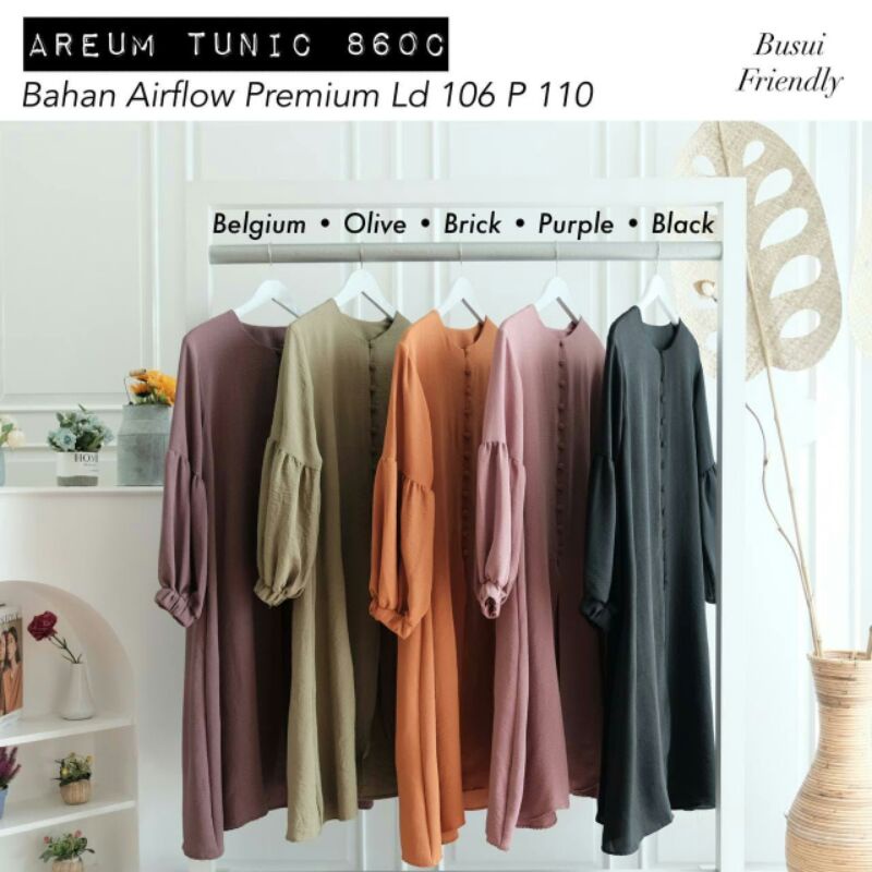 TERMURAH Arum Tunic/ Tunik Crinkle/ Tunik Crinkle Airflow Premium/ Tunik Kekinian
