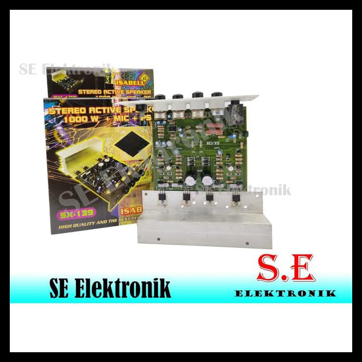 Kit Speaker Aktif 1000 W Stereo +Mic + Power Supply