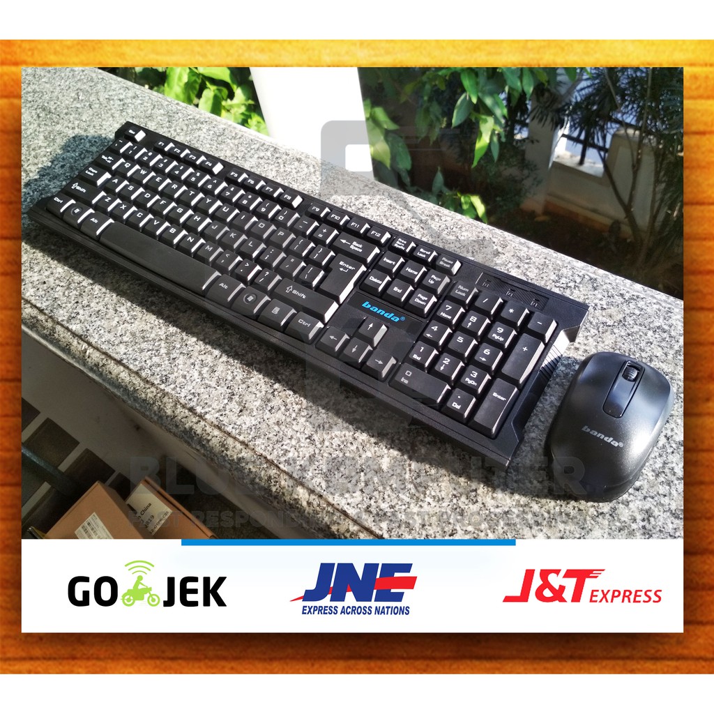 Bluekomputer - Keyboard Wireless dan Mouse Set Banda W200 / KEYBOARD WIRELESS BANDA - Termurah COD