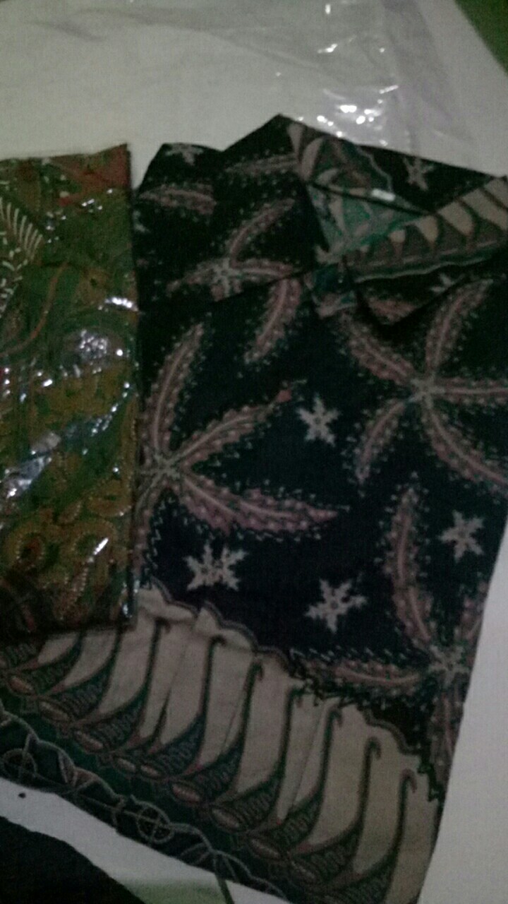 Kemeja Batik Pria Lengan Pendek Size M L Xl Xxl  Bswart Batik Hrb026 Kenongo Hem Panjang Padi