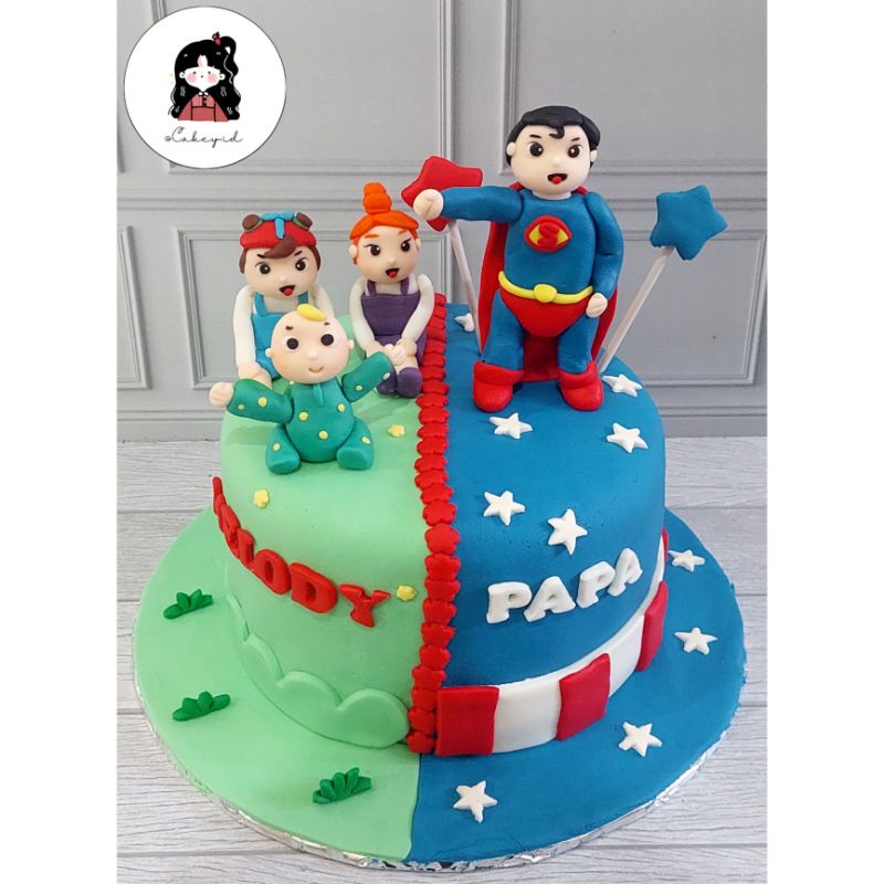 

Kue Ulang Tahun Karakter cocomelon & superman (fondant 20cm)
