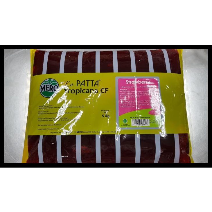 

SELAI LEPATTA TROPICANA CF STRAWBERRY 5 KG - GOJEK / GRAB ONLY KODE 236