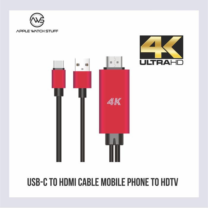 USB Type C Cable to HDMI Cable Converter 4K Ultra HD 1,8 Meter -9572A