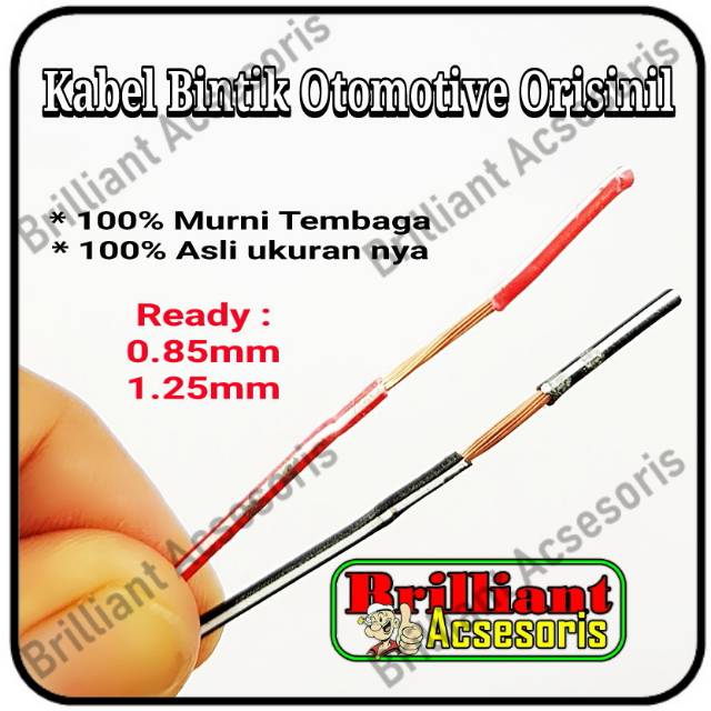 Kabel Otomotive Astra Original Tembaga - Bintik Totol - 0.5mm / 0.85mm / 1.25mm - Harga Rol 10meter